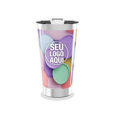 Copo Térmico Estampa Cores Pastel personalizado