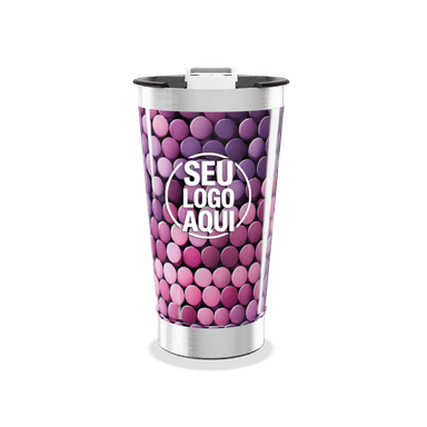 Copo Térmico Estampa Bolinhas Coloridas personalizado