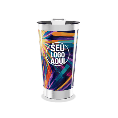 Copo Térmico Estampa Colorida Abstrata personalizado