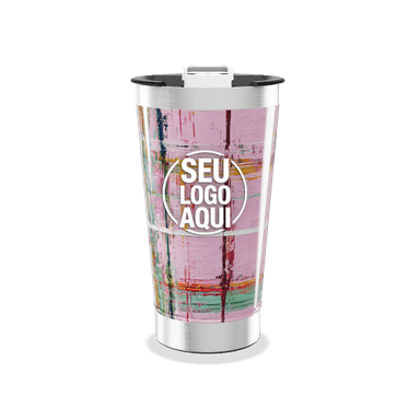 Copo Térmico Estampa Colorida Abstrata personalizado