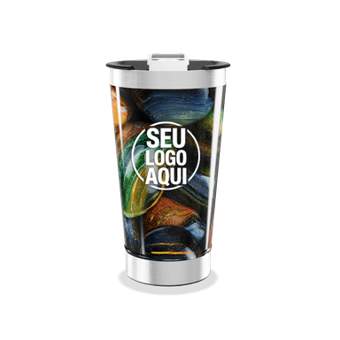 Copo Térmico Estampa Pedras Coloridas personalizado