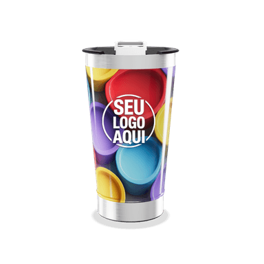 Copo Térmico Colorido Aço Inox personalizado