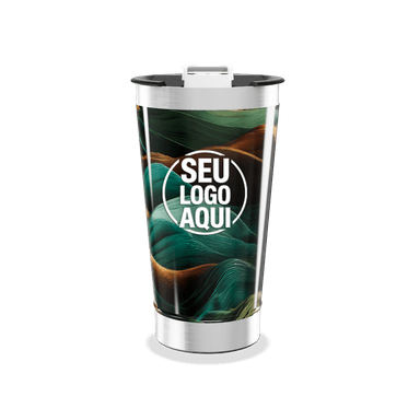 Copo Térmico Estampa Ondas Coloridas personalizado