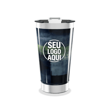 Copo Térmico Estampa Azul E Verde personalizado
