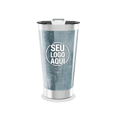 Copo Térmico Azul Texturizado Aço personalizado