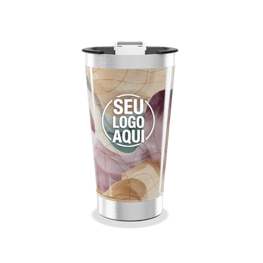 Copo Térmico Estampa Abstrata Multicolorida personalizado