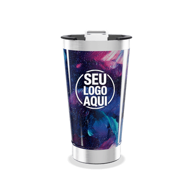 Copo Térmico Estampa Galáxia Aço Inox personalizado