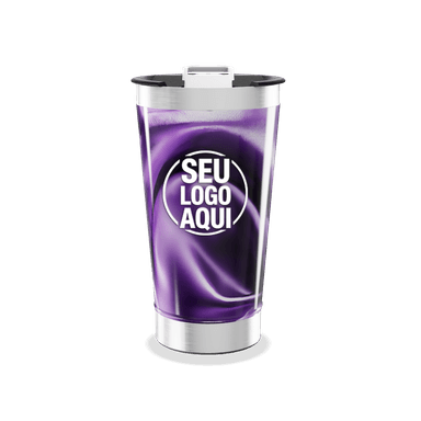 Copo Térmico Roxo Marmorizado Inox personalizado