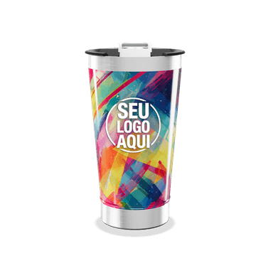 Copo Térmico Estampa Colorida Abstrata personalizado