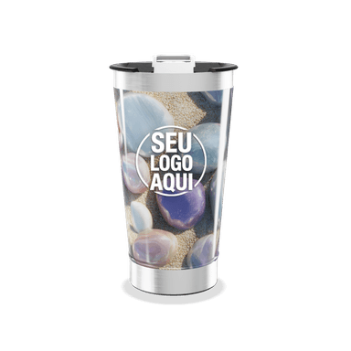 Copo Térmico Pedras Coloridas Aço Inox personalizado