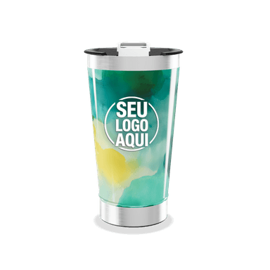 Copo Térmico Estampa Aquarela personalizado
