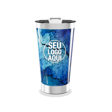 Copo Térmico Azul Texturizado Inox personalizado
