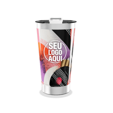 Copo Térmico Estampa Geométrica Colorida personalizado