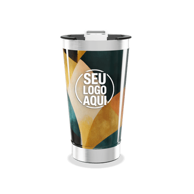 Copo Térmico Estampa Geométrica Colorida personalizado