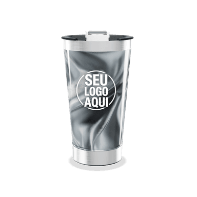 Copo Térmico Aço Inox Prateado personalizado