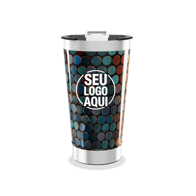 Copo Térmico Estampa Colorida Circular personalizado