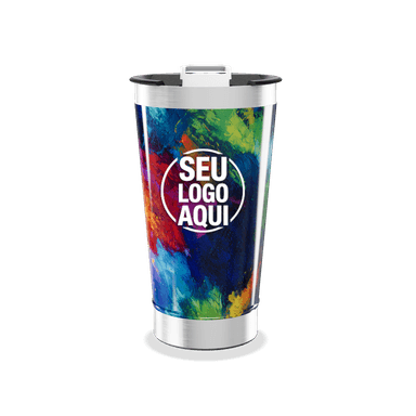 Copo Térmico Estampa Colorida Aço Inox personalizado