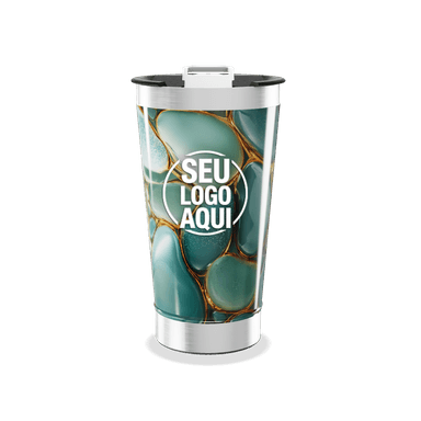 Copo Térmico Design Pedras Turquesa personalizado