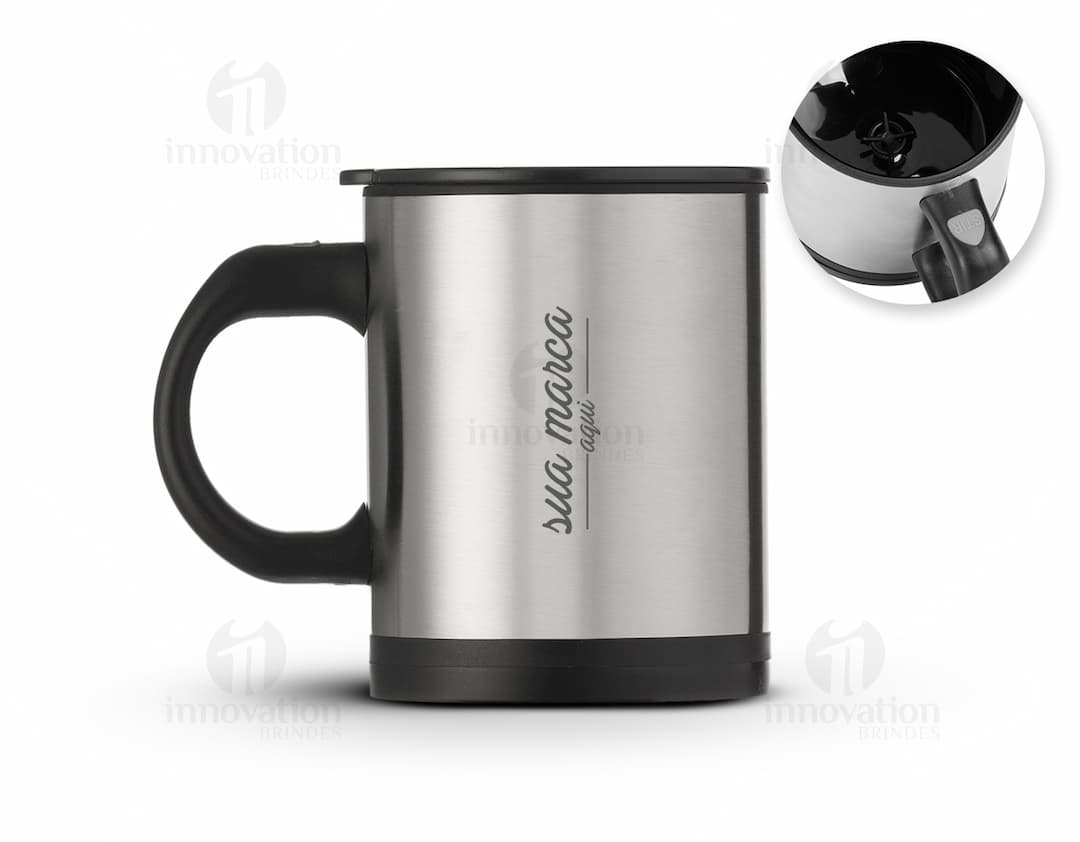 Caneca Mixer 400ml em alumínio esmaltado, ideal para preparar e saborear suas bebidas favoritas. Com design moderno e capacidade ideal para café, chá e outras bebidas quentes, esta caneca é perfeita para quem aprecia um bom drink. Adquira já a sua!