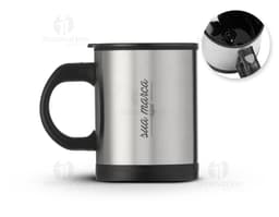Caneca Mixer 400ml de alumínio isolada para chá, café e outras bebidas quentes. Resistente e durável, perfeita para seu