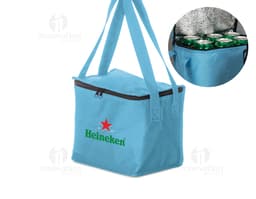 Borsa térmica de 8,5 litros para mantener tus bebidas y alimentos siempre frescos. Hecha en cuero legítimo, proporciona