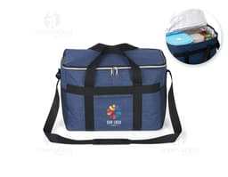 Borsa térmica de 33 litros en nylon negro moderna y elegante. Perfecta para viajes, negocios o ocio. Mantén tus alimentos y