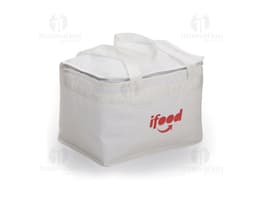 Bolsa térmica bagum 13L soldada na cor preta, vazio, com alça de mão, fecho em zíper, ideal para transportar alimentos e