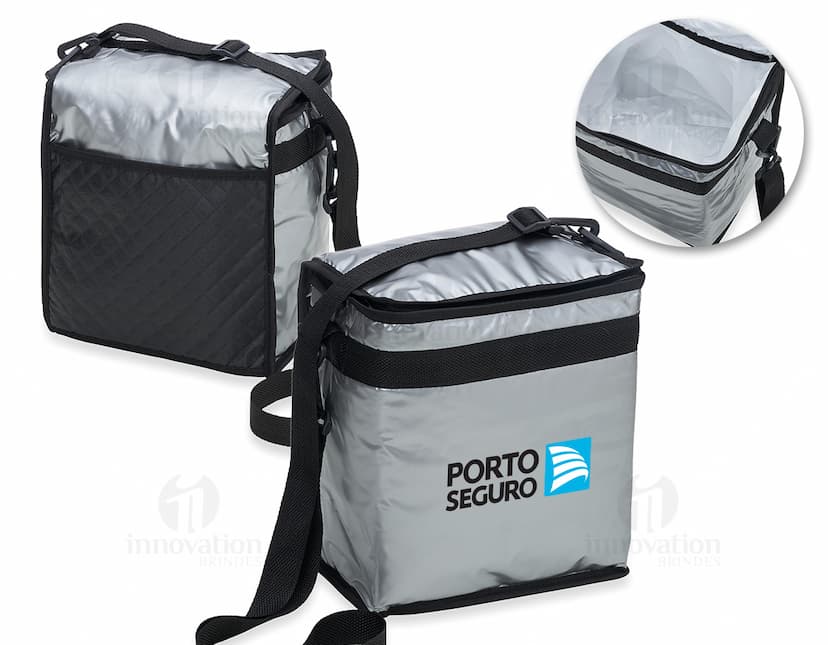 Bolsa térmica de 11 litros, perfeita para manter seus alimentos e bebidas sempre frescos e prontos para o consumo. Ideal para viagens, passeios ou até mesmo para o dia a dia. Feita em material resistente e com alça para facilitar o transporte. Uma escolha elegante e prática para quem busca praticidade e estilo. Garanta já a sua!