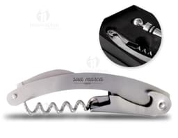 Kit Vinho 2 Peças: abridor de garrafas e saca-rolhas de metal para momentos únicos. Um acessório elegante e prático, ideal
