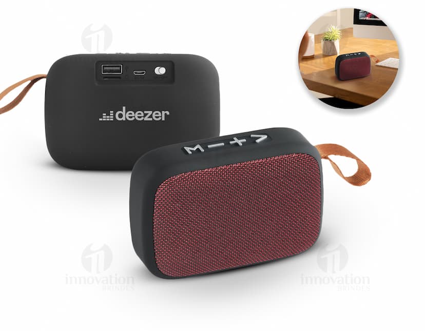 Caixa de som de design moderno e elegante, perfeita para momentos de lazer ou para reuniões de negócios. Com tecnologia de ponta e acabamento em couro, esta caixa de som é o acessório ideal para quem busca qualidade de som e estilo. Aproveite para adquirir a sua hoje mesmo e aproveite o melhor em tecnologia de áudio!