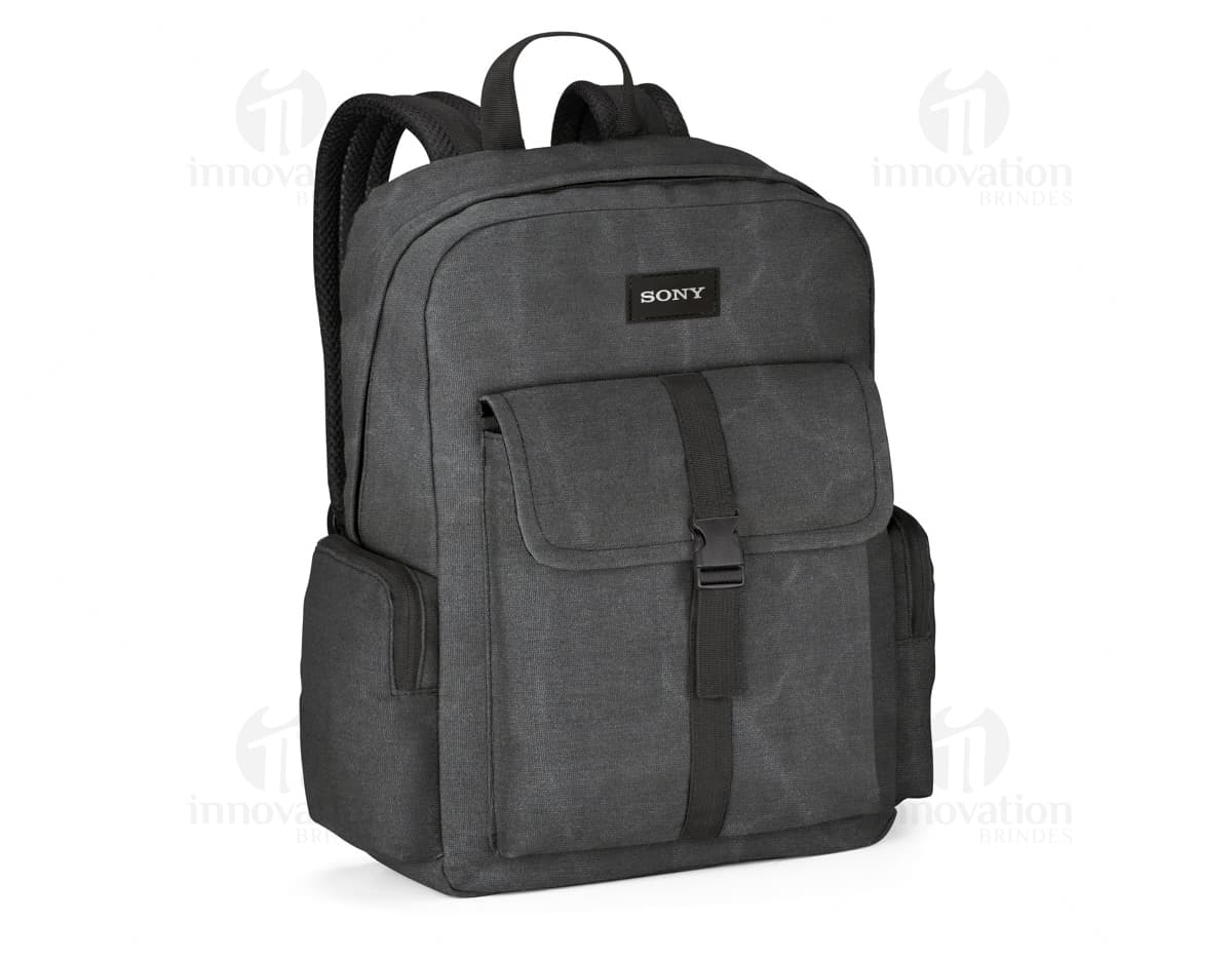 Mochila para notebook em couro marrom com estilo elegante e moderno. Perfeita para viagens de negócios ou lazer, com alça ajustável e compartimento seguro. Adquira a sua agora!