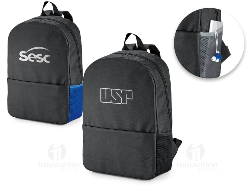 Mochila para notebook em couro preto moderna e elegante com zíper e alça. Perfeita para viagens de negócios e armazenamento pessoal. Compre já!