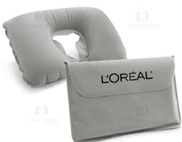 Almofada de pescoço em couro preto: o acessório de luxo perfeito para o seu conforto e estilo. Ideal para viagens de negócios