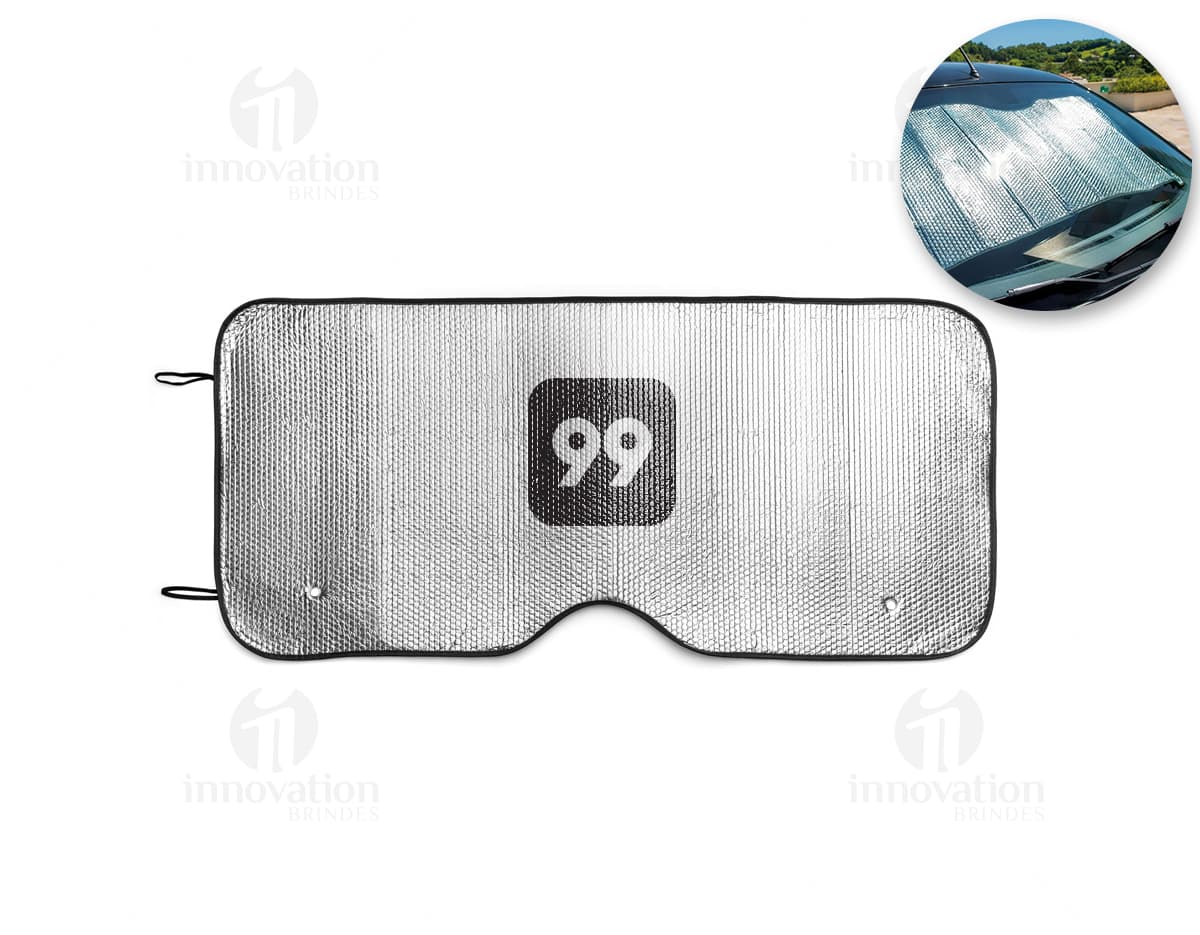 Protetor Solar para Carros - Duplicado: Proteja seu veículo do calor e dos raios solares com esse acessório de alta qualidade em leather, design elegante e dupla proteção. Adquira agora e garanta o cuidado e a durabilidade do seu carro!