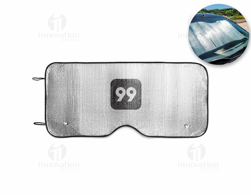 Protetor Solar para Carros - Duplicado: Proteja seu veículo do calor e dos raios solares com esse acessório de alta qualidade em leather, design elegante e dupla proteção. Adquira agora e garanta o cuidado e a durabilidade do seu carro!