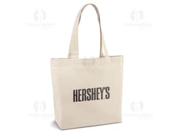 Sacola de compras de algodão 180g com alças de 65 cm, perfeita para armazenar suas compras com segurança e estilo. A sacola é
