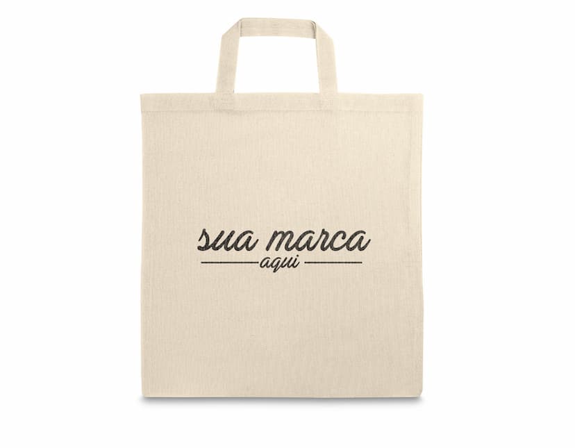 Sacola de Algodão 370 x 410 mm - Ideal para presentes e brindes, com design vintage e sustentável. Resistente e versátil, perfeito para compras e transportar objetos. Compre já!