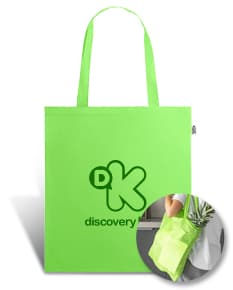 Sacola em RPET 380x420mm - Embalagem de alto padrão para presentes e brindes. Feita de material reciclado, resistente e reutilizável. Perfeita para compras, embalagens de produtos e muito mais. Garanta a sua agora!