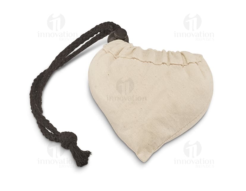 Bolsa de compras de algodão marrom vazia, dobrável e durável, com alça de couro e fecho de metal. Perfeita para compras, presente ou uso diário.