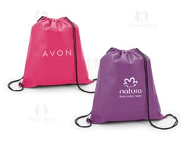 Mochila saco 370 x 410 mm - Luxuosa e elegante, esta mochila saco de couro é o acessório perfeito para quem busca estilo e