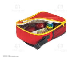 Bolsa térmica infantil em design retro e moderno. Perfeita para viagens e passeios, mantendo os alimentos frescos. Feita de