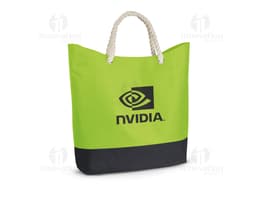 Sacola de praia feita de couro marrom com zíper, alça e design moderno e elegante. Ideal para compras, presentes ou para