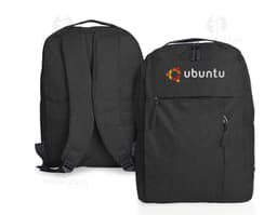 Mochila para notebook em couro preto, ideal para viagens de negócios ou lazer. Feita com material resistente e elegante