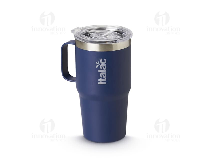Caneca Térmica Inox 700ml, resistente e durável, ideal para manter a temperatura de bebidas por mais tempo.