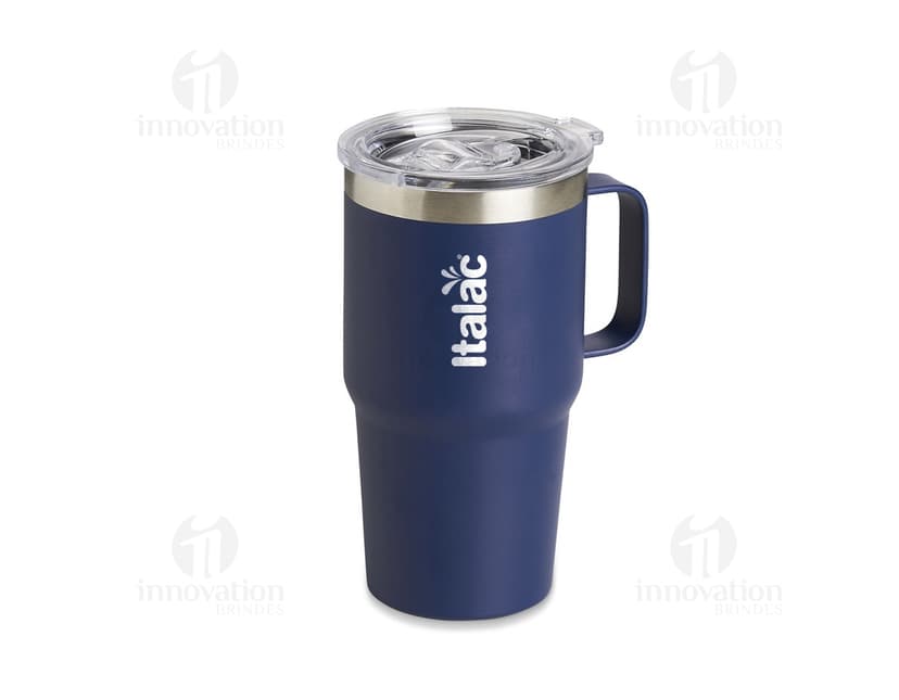 Caneca térmica de inox 700ml - Mantenha sua bebida quente ou gelada por mais tempo com nossa incrível caneca térmica. Perfeita para café da manhã, chá da tarde ou drinks especiais. Feita em material resistente e com capacidade de 700ml. Garanta a sua!