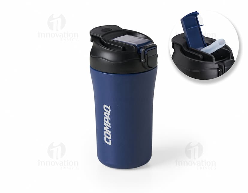 Copo Inox 450ml - Ideal para manter suas bebidas favoritas sempre frescas e na temperatura certa. Feito em aço inoxidável, é resistente e durável. Perfeito para o dia a dia ou em viagens. Adquira já o seu!