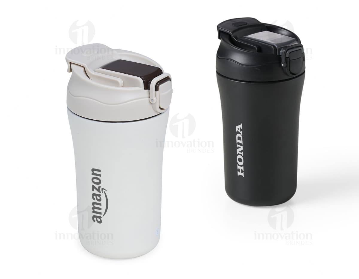 Coporeal Coporeal: Copo Inox 450ml - Prático, resistente e sustentável, ideal para bebidas quentes ou frias. Feito em aço inoxidável, é perfeito para o seu dia a dia. Garanta já o seu!