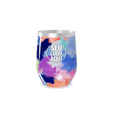 Copo Térmico Slim Estampa Colorida Abstrata personalizado