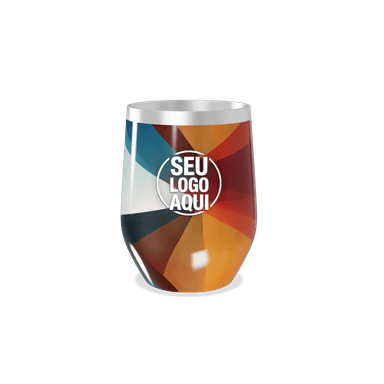 Copo Térmico Slim Geométrico Colorido Inox personalizado