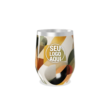 Copo Térmico Slim Estampa Geométrica Colorida personalizado